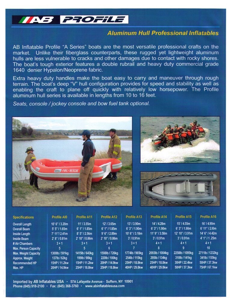 AB Profile 12 Shallow aluminum hull Fire/Rescue | Great American